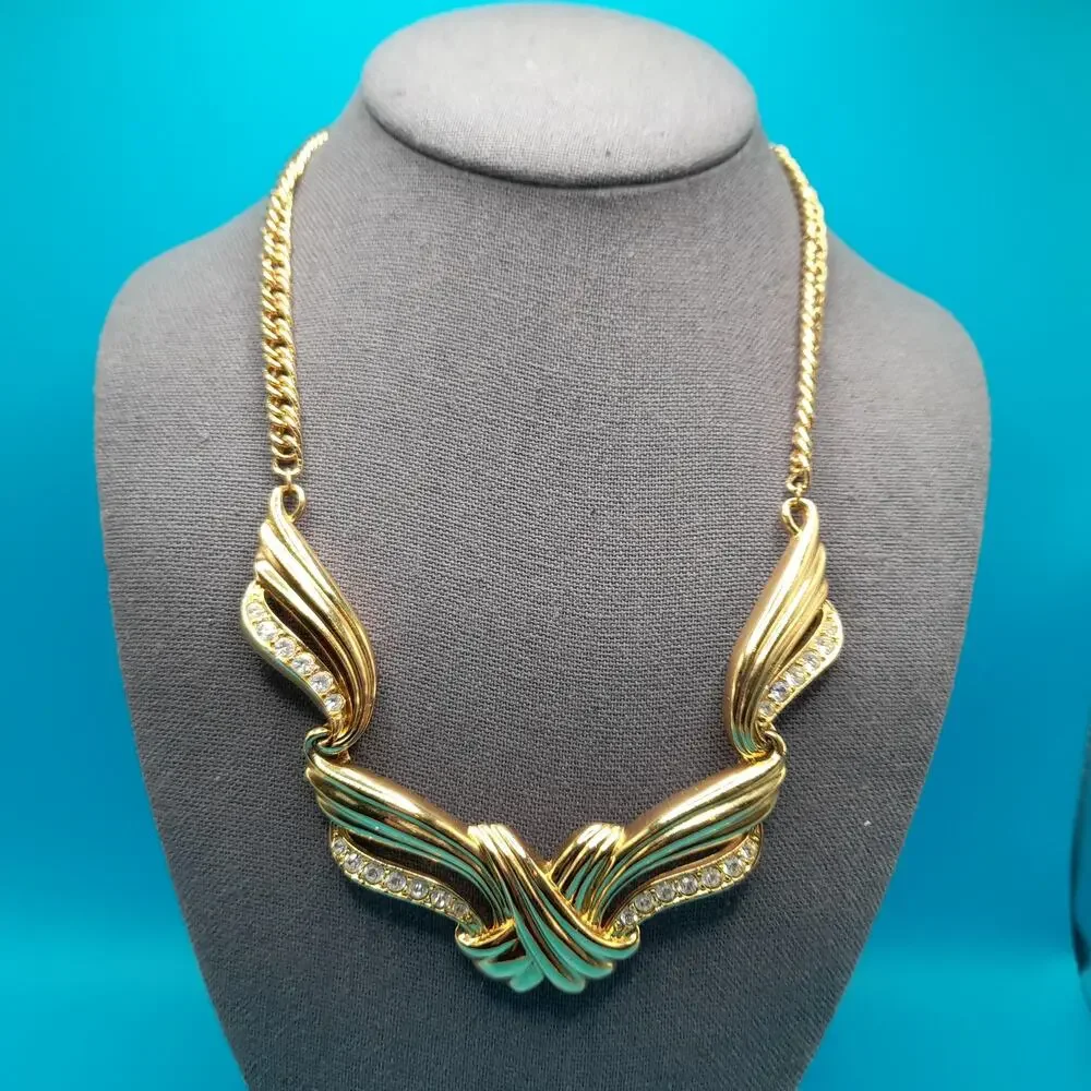 Vintage Avon Rhinestone Necklace, Billy Dee Williams Undeniable Book Piece 1991